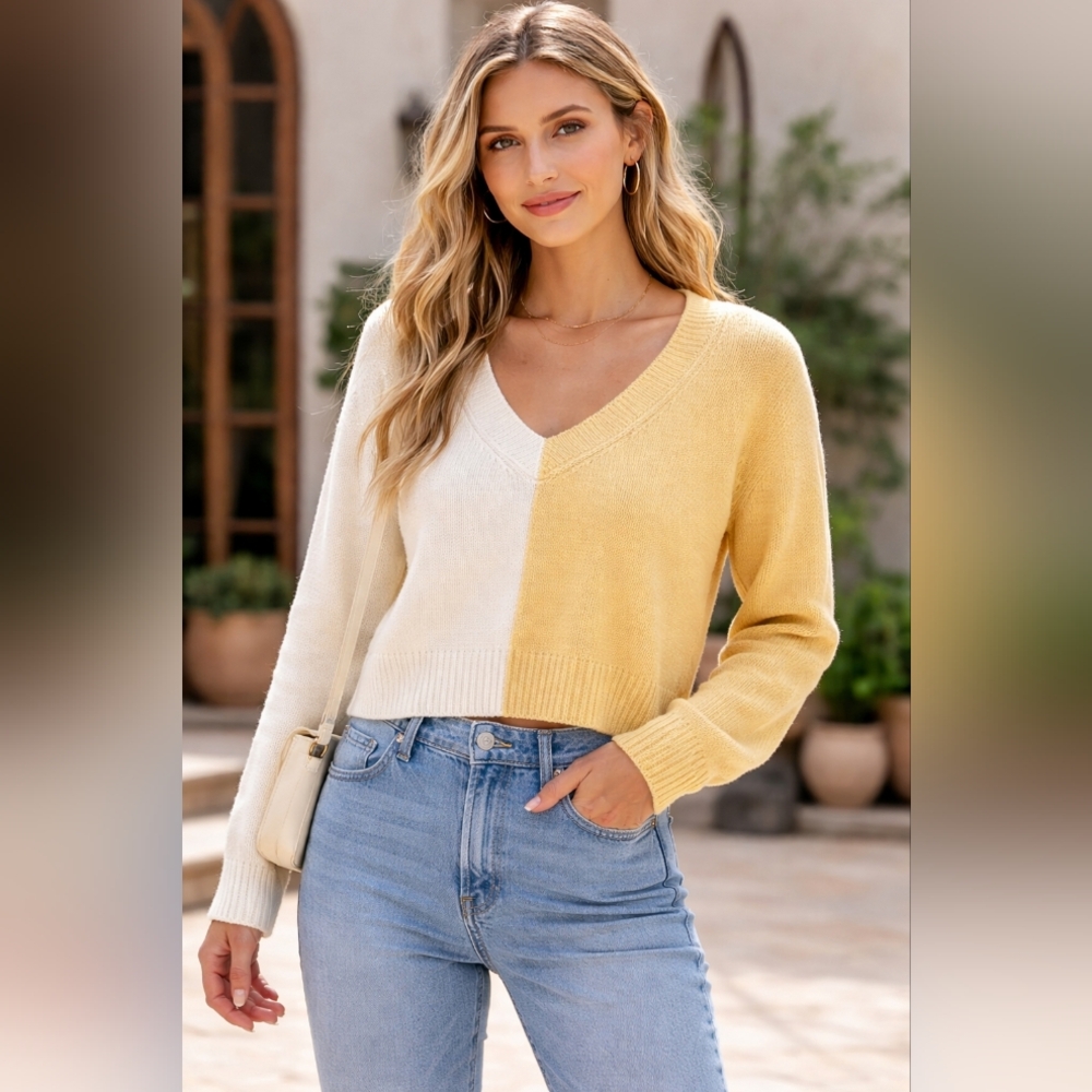 🧥 Baum und Pferdgarten Colorblock Alpaca Blend Sweater XS